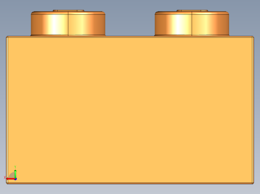 乐高套装 4421基本积木-4153825 - 3003 Bright Orange Brick 2 x 2.STEP后视图