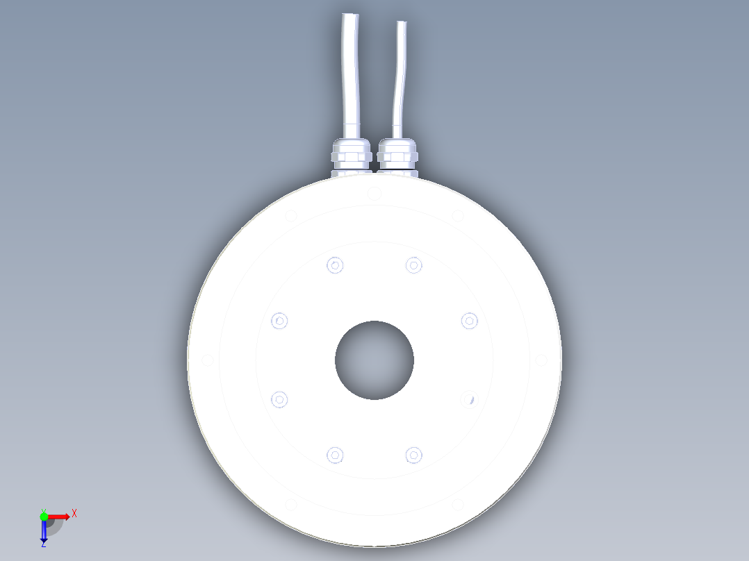 164-040直驱电机俯视图