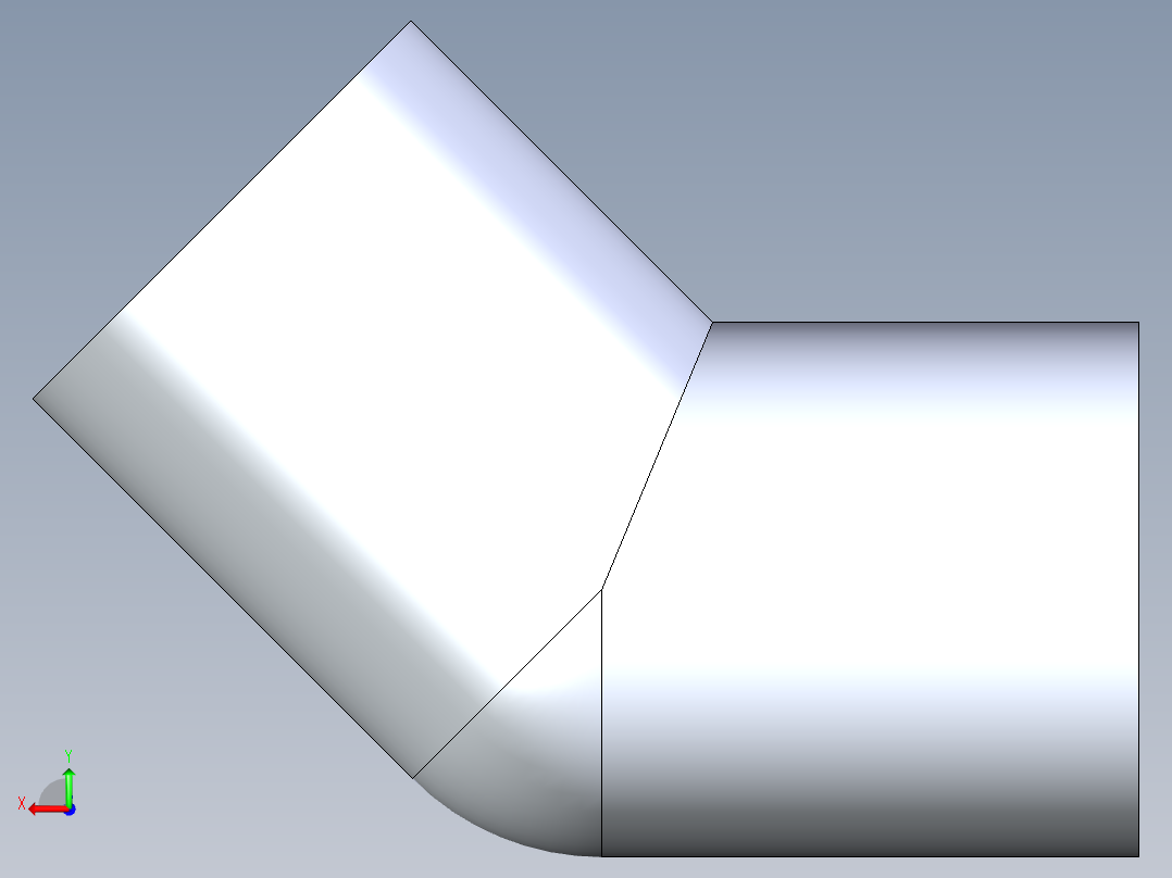 聚氯乙烯配件08-Sch80_45Elbow_SxS_817-005 _0.5in后视图