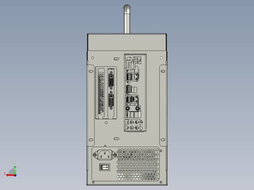 钣金制作带手提高散热机箱后视缩略图
