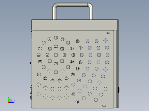 钣金制作带手提高散热机箱左视缩略图