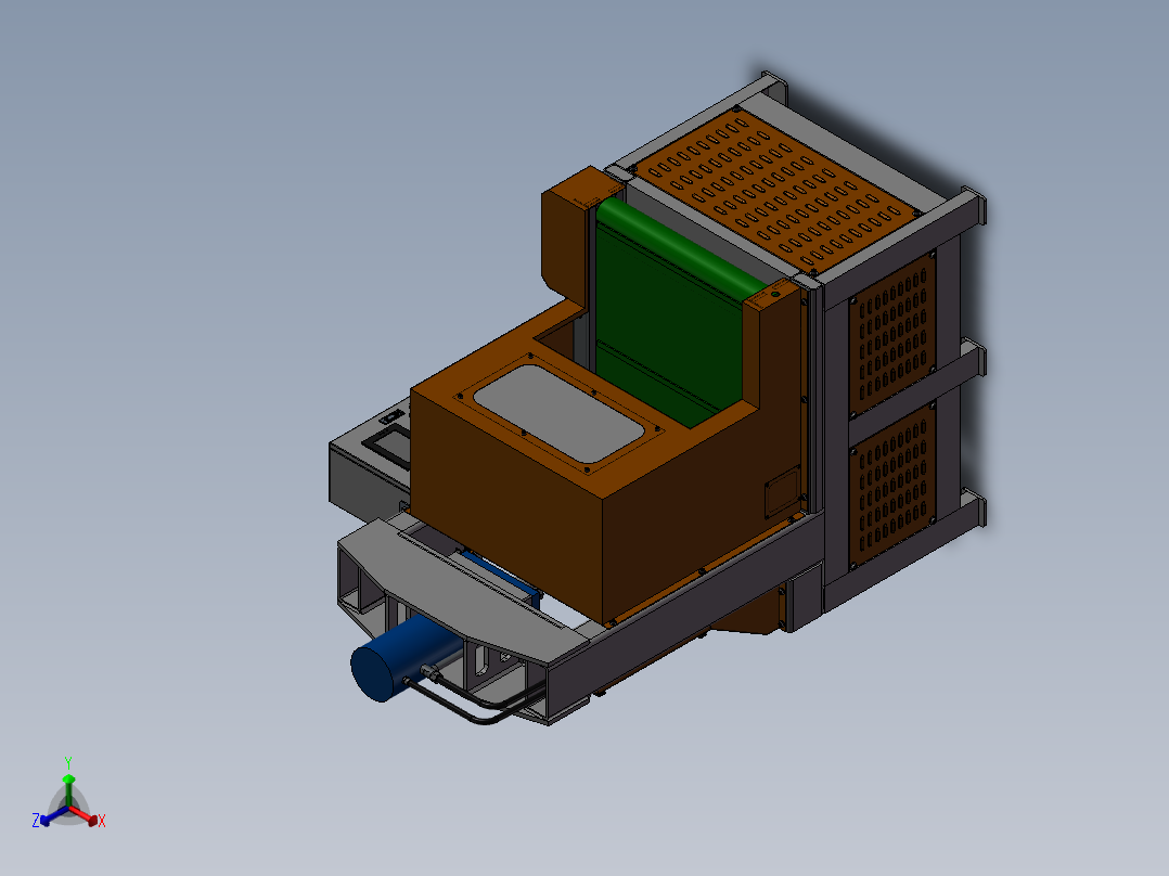 自动切胶机sw21正等轴测图