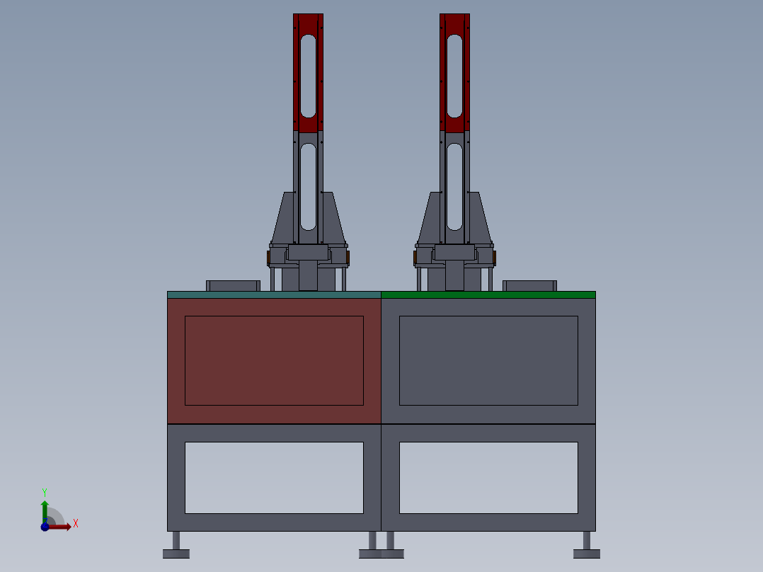 机械去毛刺自动生产sw17可编辑前视图