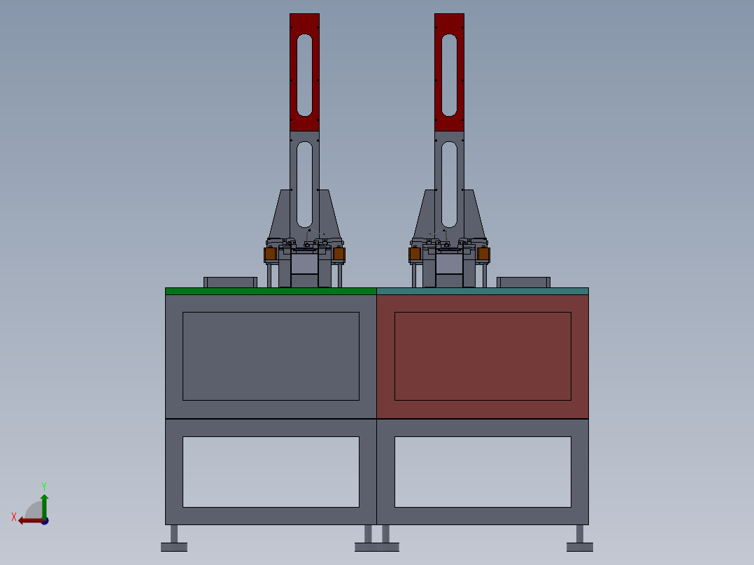 机械去毛刺自动生产sw17可编辑后视图