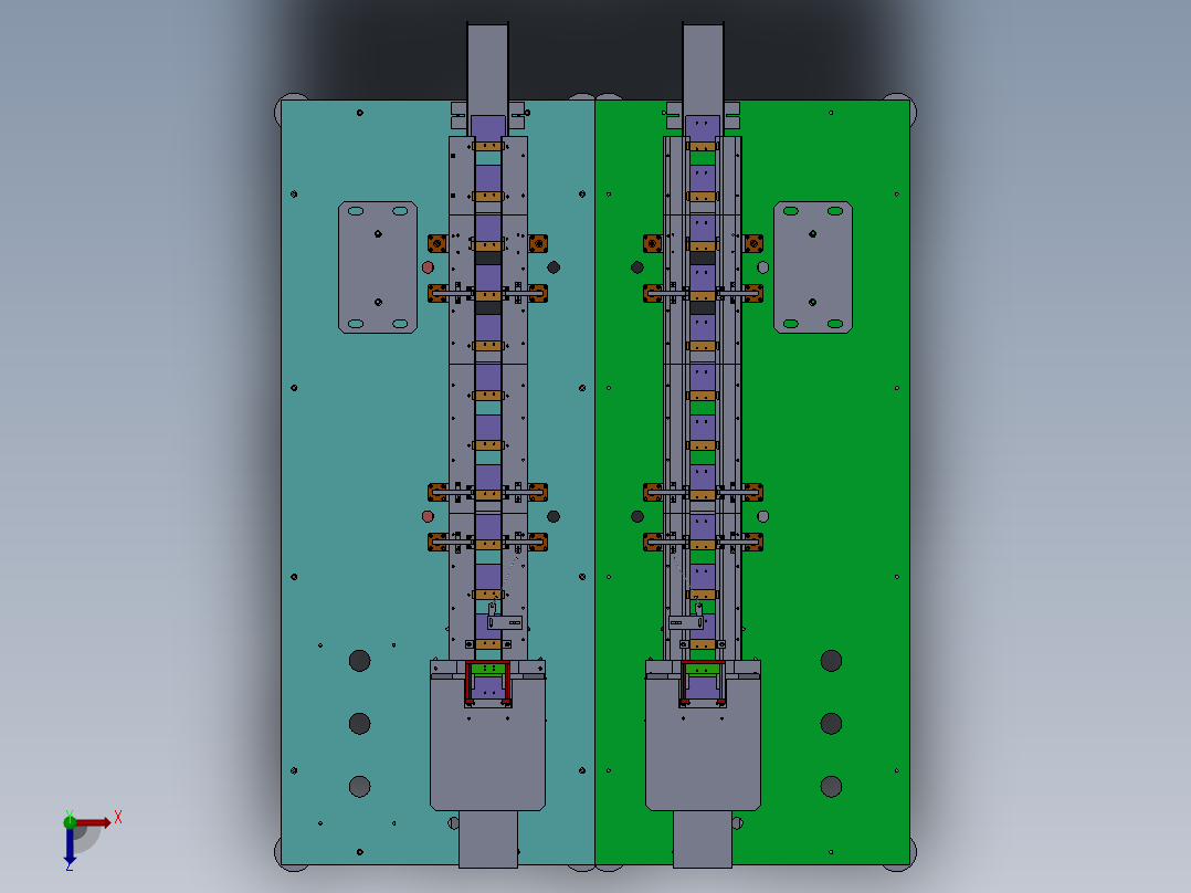 机械去毛刺自动生产sw17可编辑俯视图
