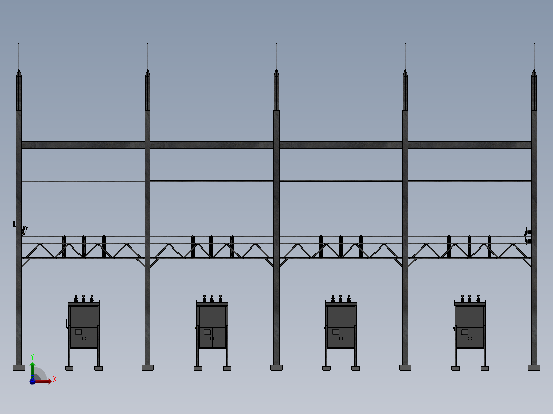 13.8 kV 变电站总装方案前视图