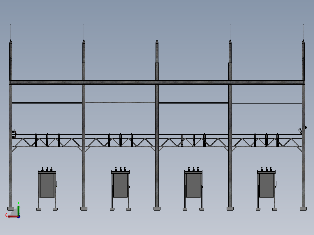 13.8 kV 变电站总装方案后视图