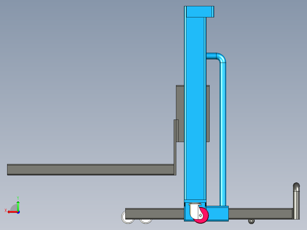 电动随车叉车后视图