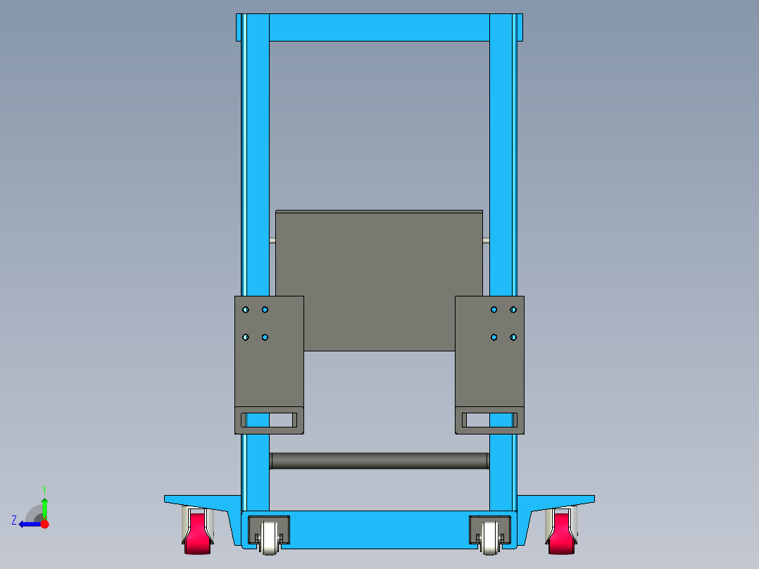 电动随车叉车右视图