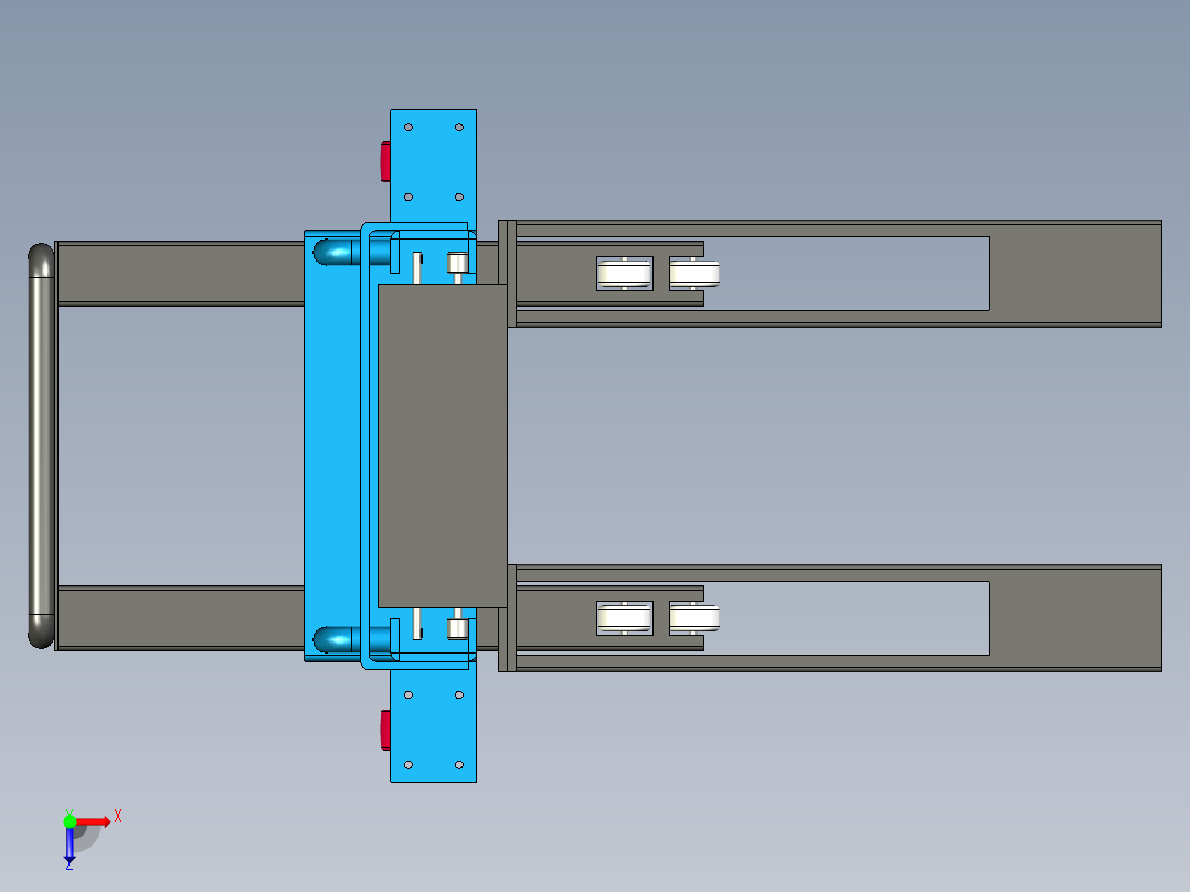 电动随车叉车俯视图