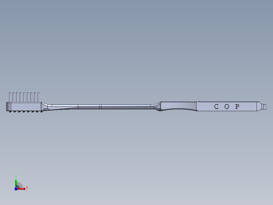 小孩牙刷前视图