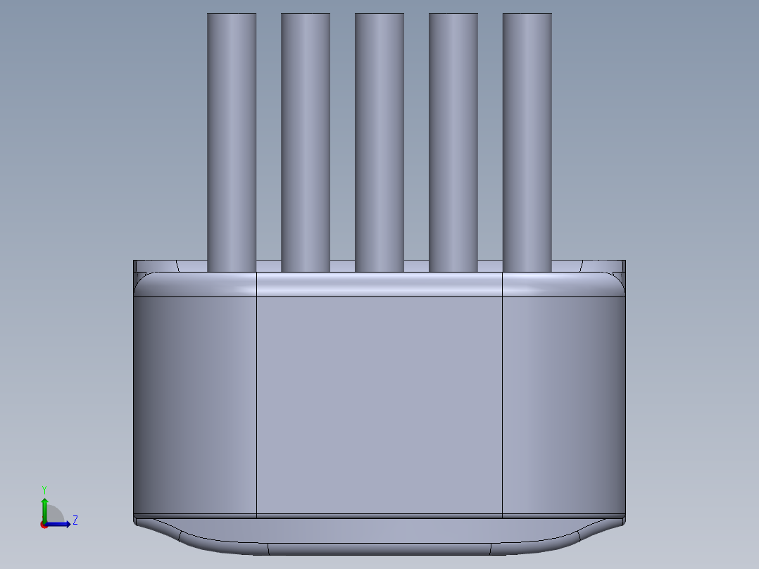 小孩牙刷左视图