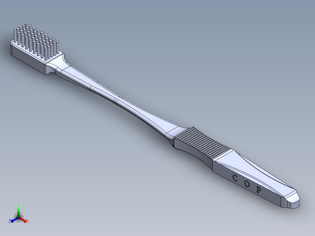 小孩牙刷正等轴测图
