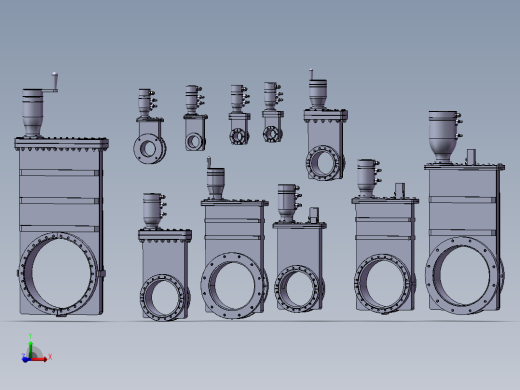 11款GVM-S11500特高压手动闸阀模型