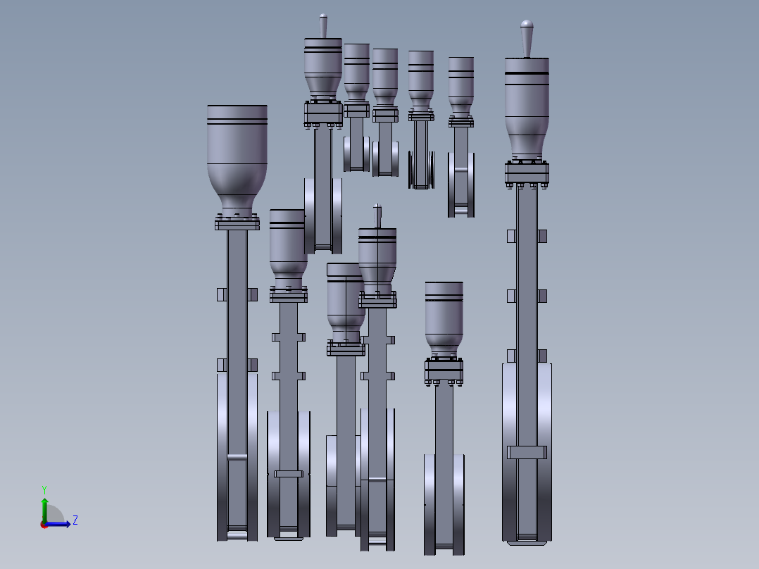 11款GVM-S11500特高压手动闸阀模型左视图