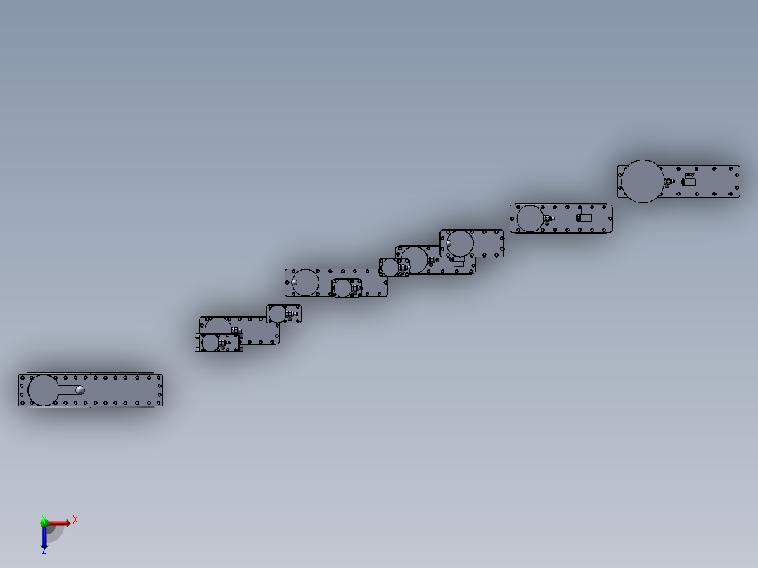 11款GVM-S11500特高压手动闸阀模型俯视图