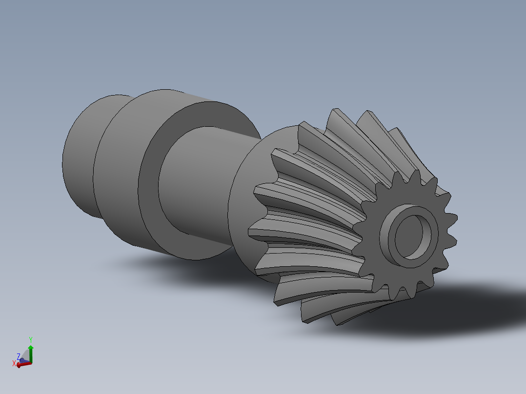 A0004019-16齿锥形螺旋齿轮主视图