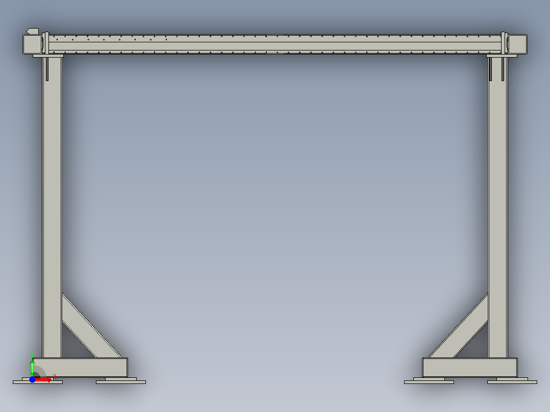 龙门桁架机器人前视图