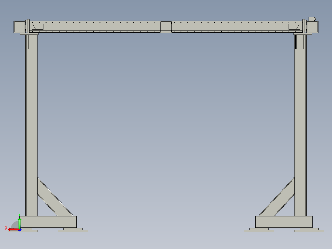 龙门桁架机器人后视图