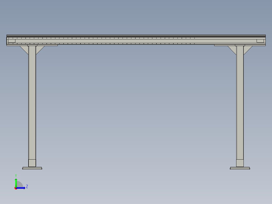 龙门桁架机器人左视图