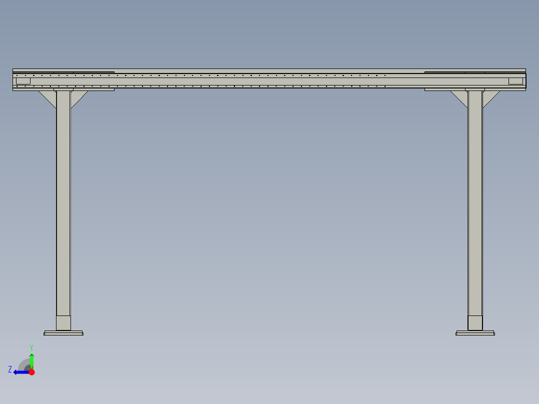 龙门桁架机器人右视图