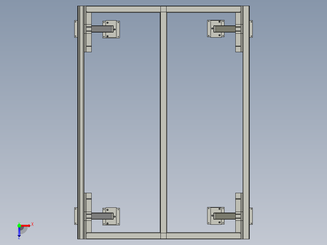 龙门桁架机器人俯视图