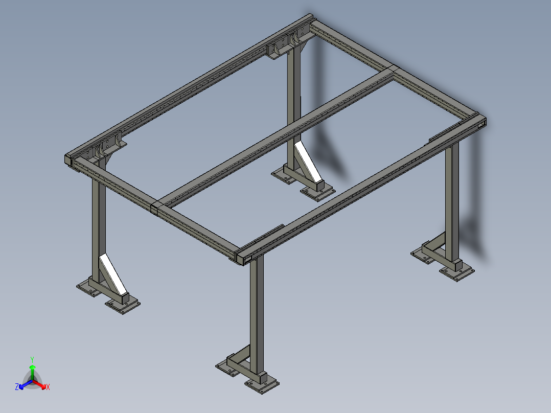 龙门桁架机器人正等轴测图