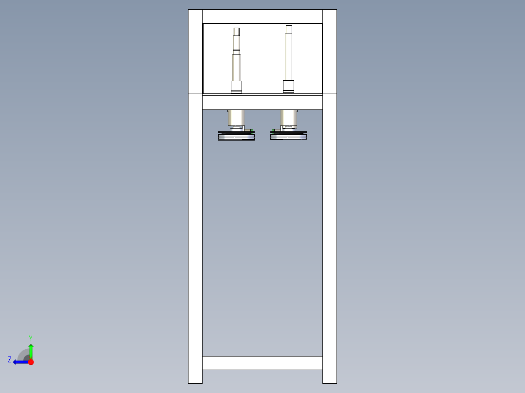 半自动提桶套袋机右视图