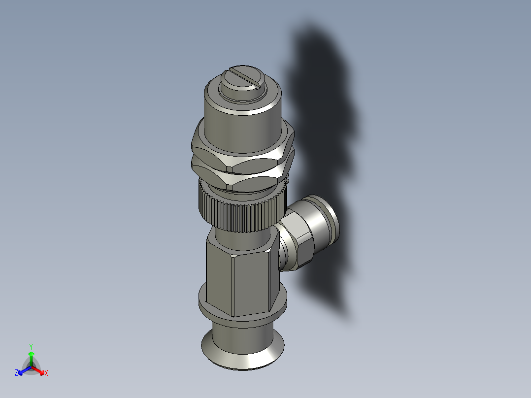 真空吸盘J-WES71-d15正等轴测图