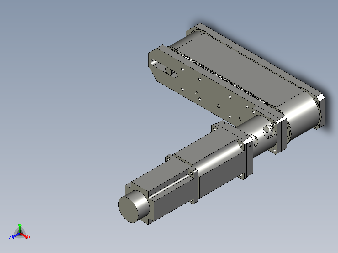 上侧皮带装配主视图