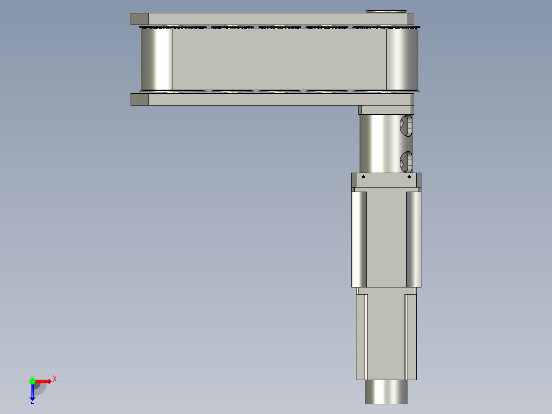 上侧皮带装配俯视图