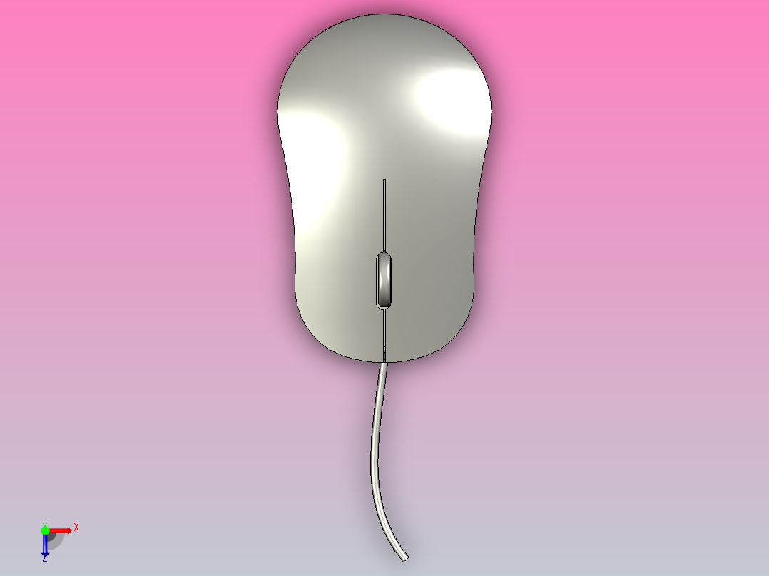 电脑鼠标974俯视图