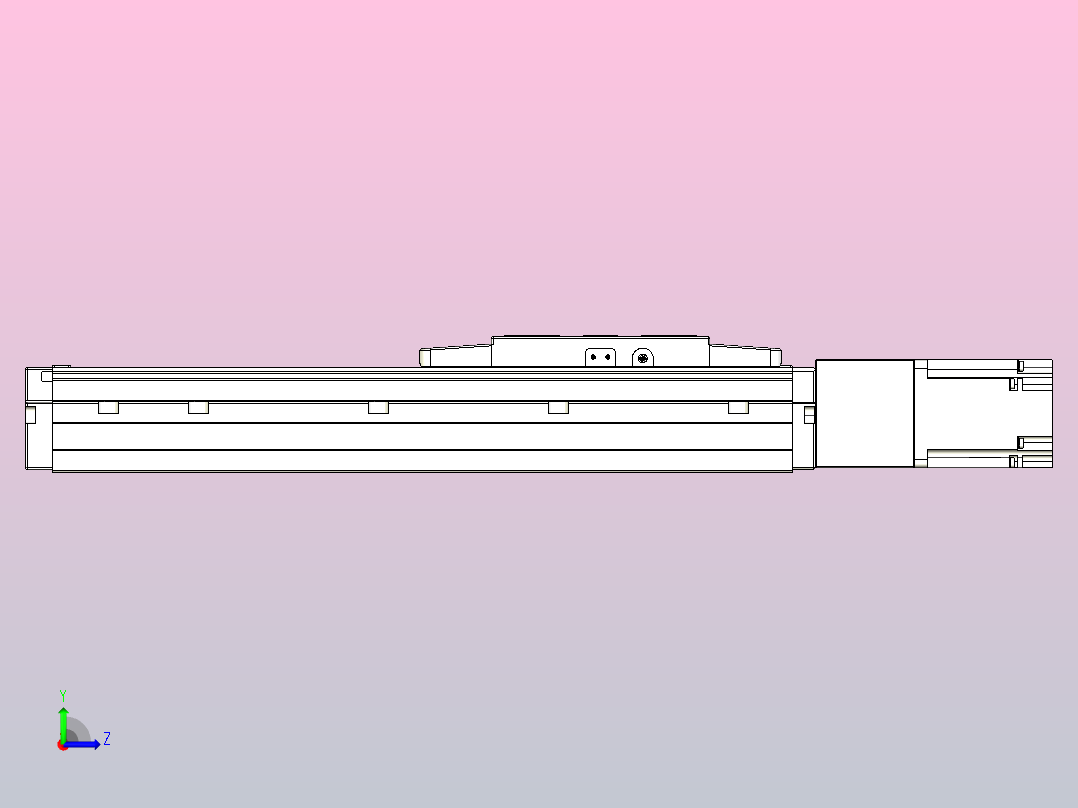 滚珠丝杠直线轴内置导轨TPA-GCR-120-1610C-L200-M-M40-N3左视图
