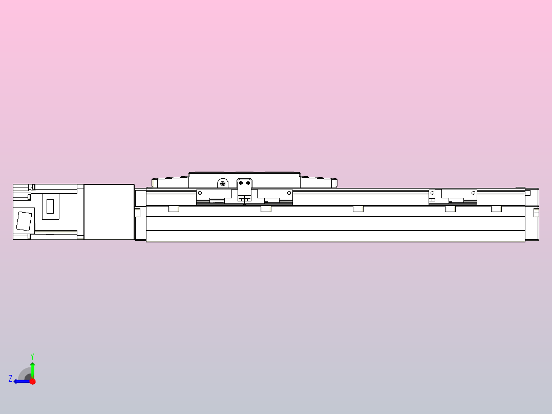 滚珠丝杠直线轴内置导轨TPA-GCR-120-1610C-L200-M-M40-N3右视图