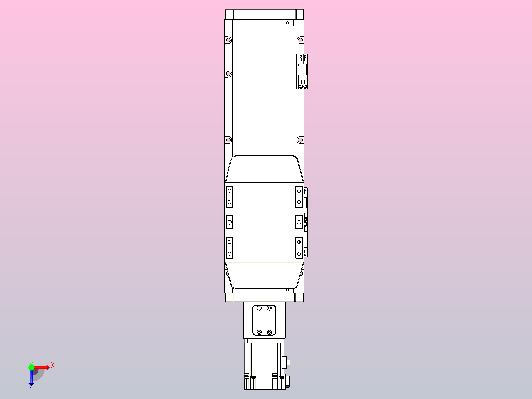 滚珠丝杠直线轴内置导轨TPA-GCR-120-1610C-L200-M-M40-N3俯视图