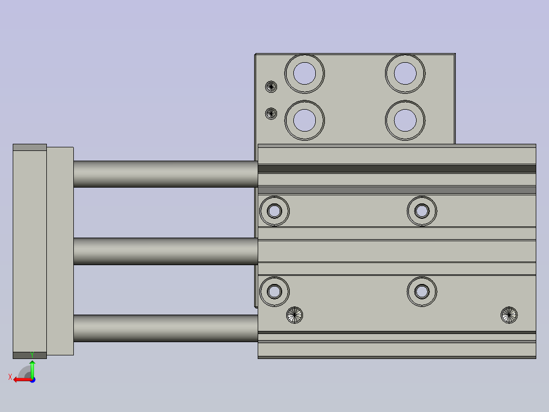 挡料气缸--后视图