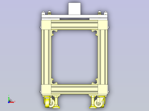 一款加长精密滑台机构3D图前视缩略图