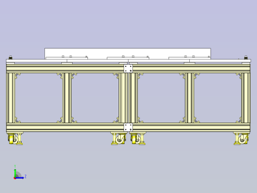 一款加长精密滑台机构3D图左视缩略图