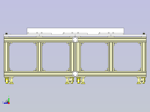 一款加长精密滑台机构3D图右视缩略图