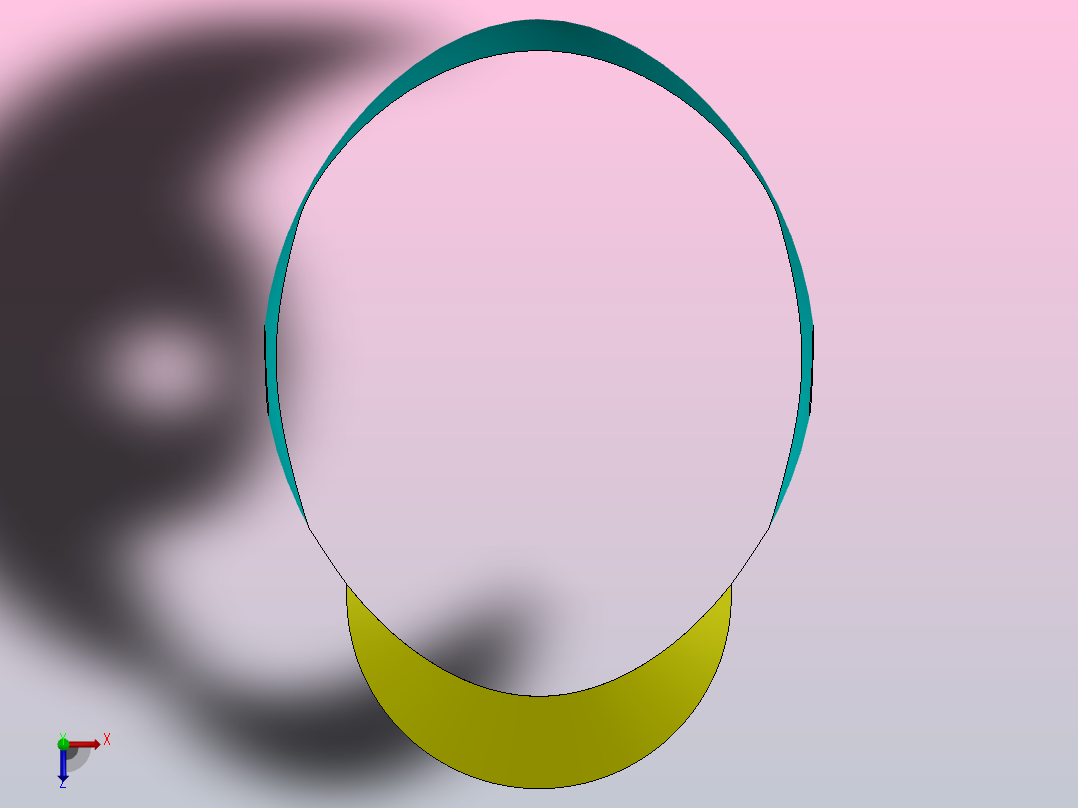 头盔外壳俯视图