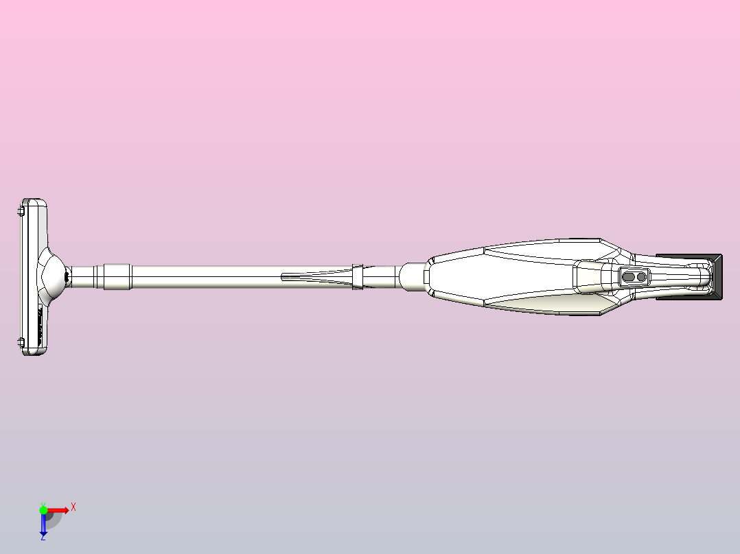 充电式吸尘器模型俯视图