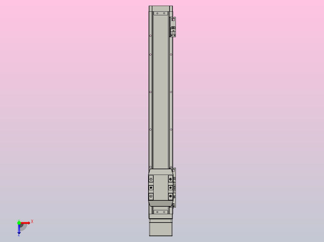 滚珠丝杠直线轴内置导轨TPA-GCR-65-1610C-L400-MP-M40-N3俯视图