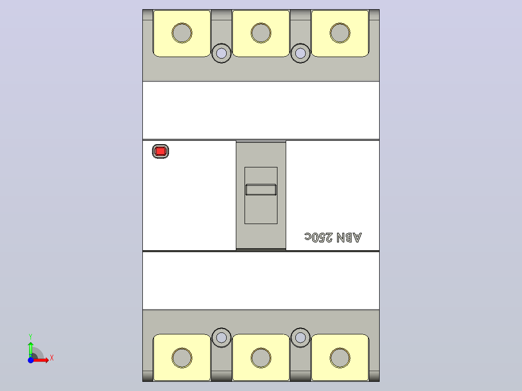 LS塑壳断路器-ABN203-STP-3d前视图