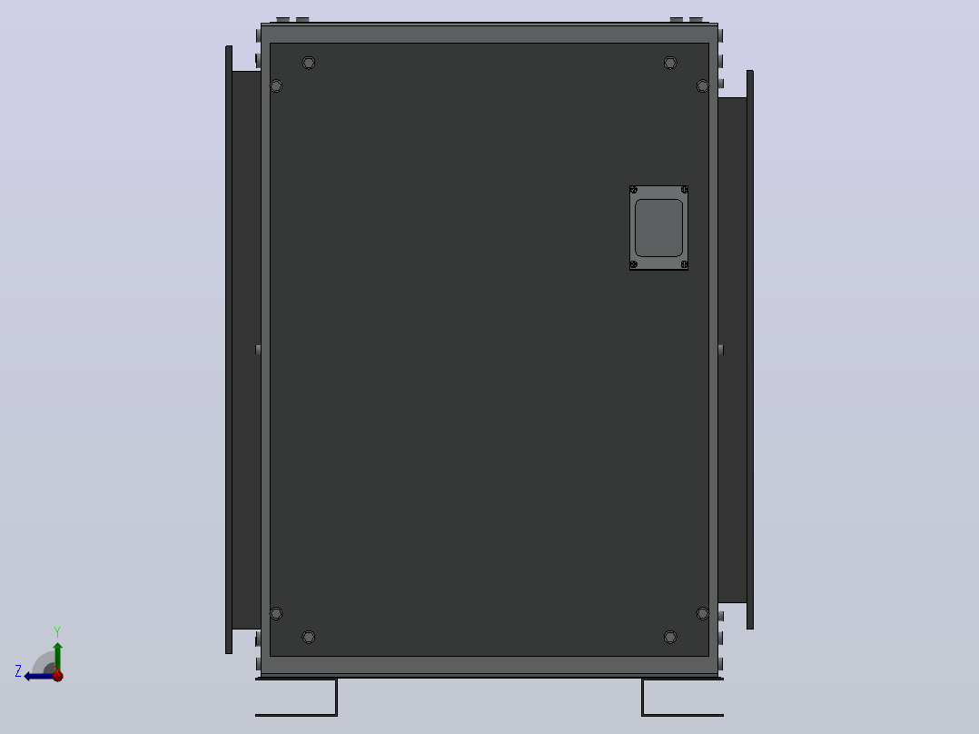 JAFF-H-X低噪声风机箱[JAFF-X-710H]右视图