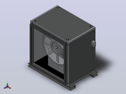 JAFF-H-X低噪声风机箱[JAFF-X-710H]正等轴测缩略图