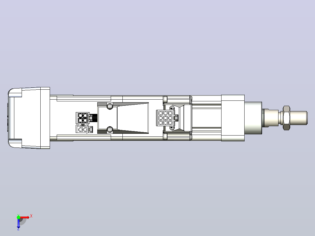 轻载电动缸TPA-ESR25-1002C-L50-MR-W-P10-C3俯视图