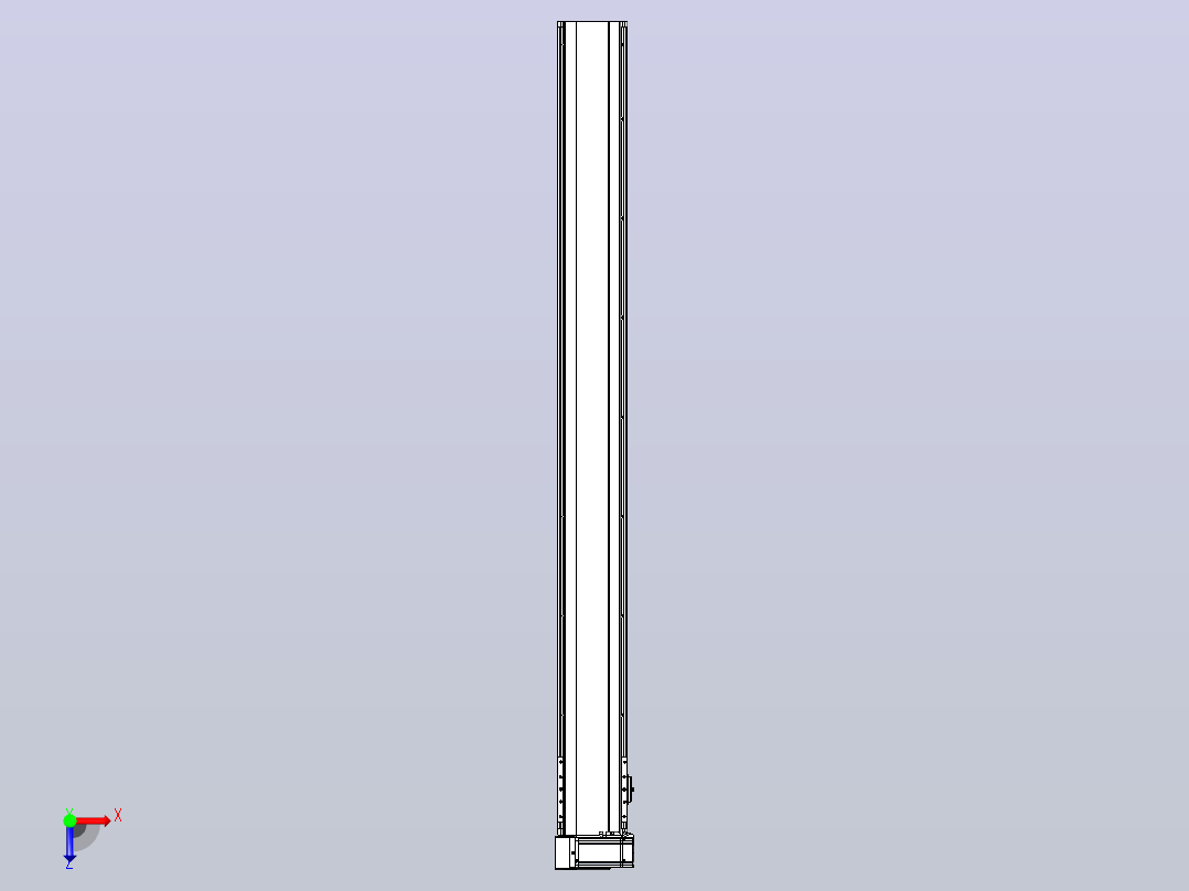 皮带直线轴半封闭可选导轨TPA-HNB-140D-120-L1400-LU-C-P40-N3俯视图