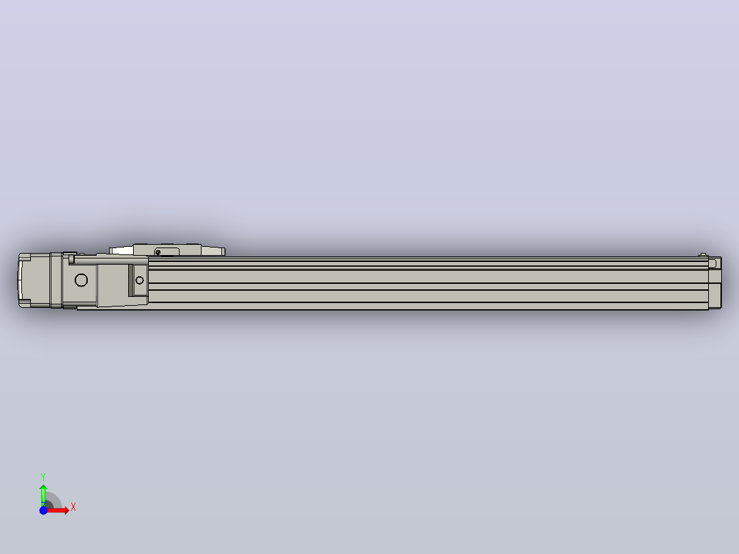 GTH4-L#-350-BL-M05-C3 GTH4内嵌式螺杆滑台 电机左折 Toyo直线模组前视图