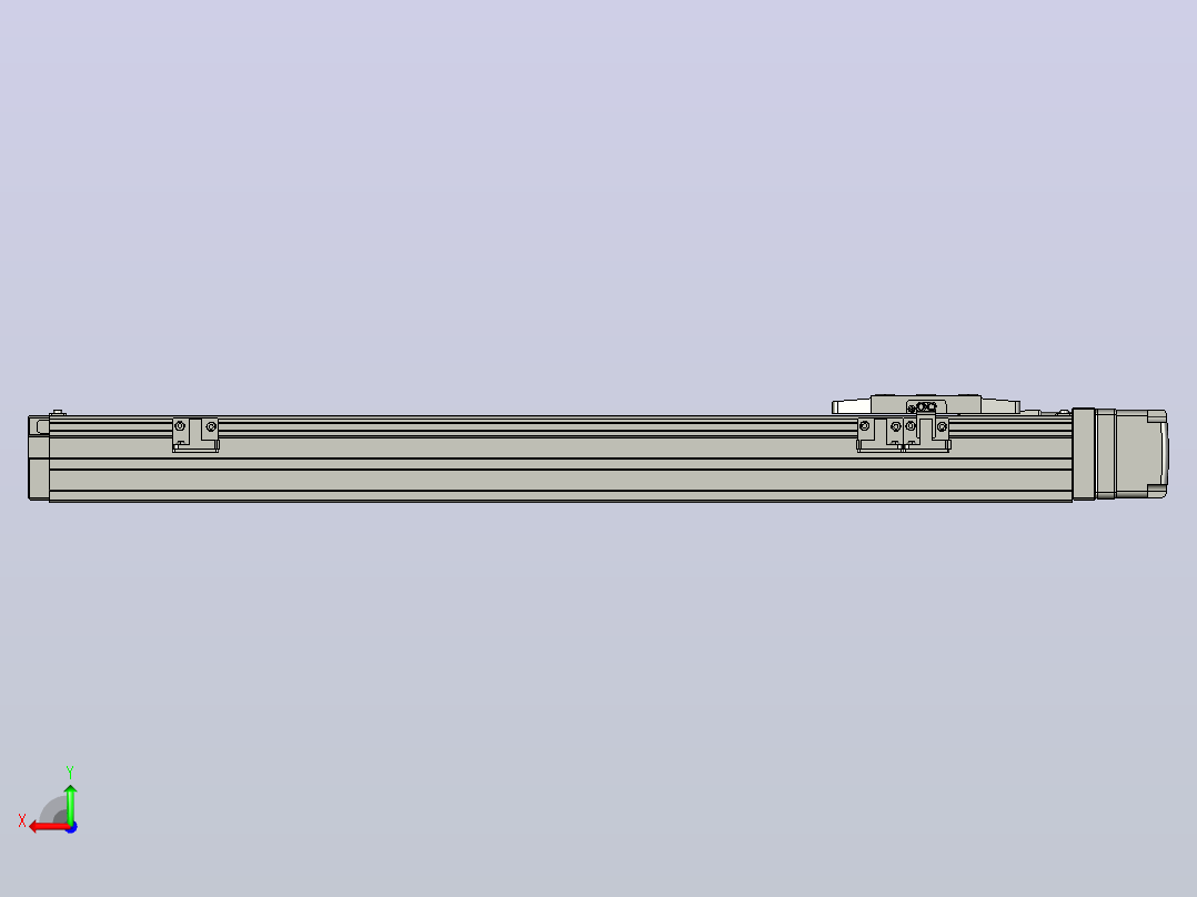 GTH4-L#-350-BL-M05-C3 GTH4内嵌式螺杆滑台 电机左折 Toyo直线模组后视图