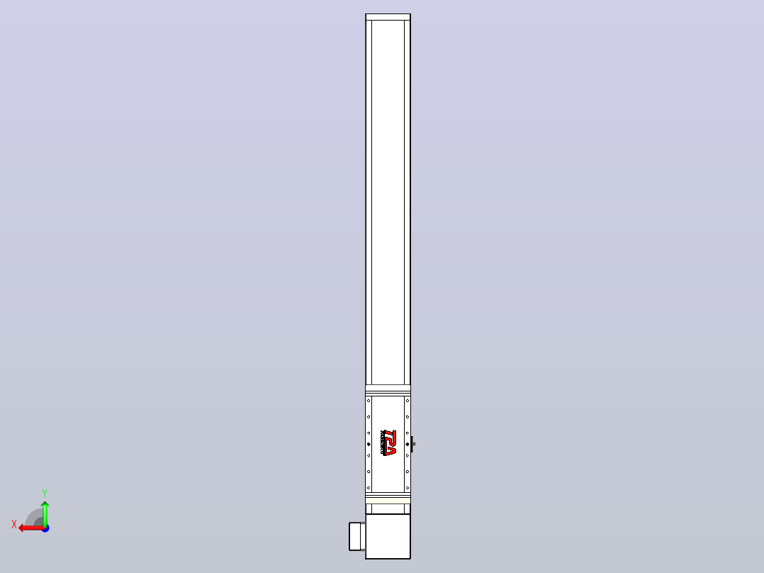 伺服电机集成皮带传动直线执行器TPA-OCB-140-256-L950-LP-P75-N3后视图